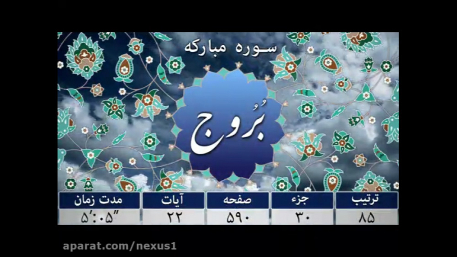 سوره بروج (ترجمه تصویری)