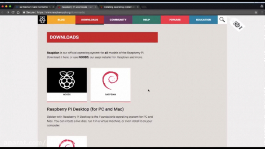 راه اندازی رزبری پای 3