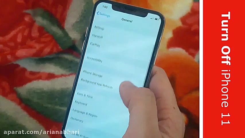 روش خاموش کردن آیفون 11