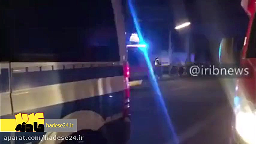 لحظه وحشتناک آتش سوزی در قطار...