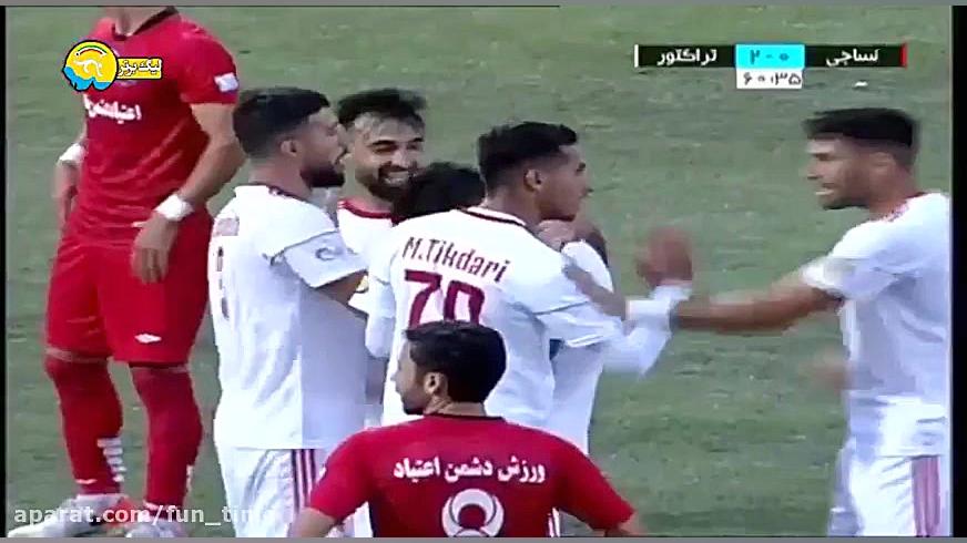 خلاصه بازی تراکتور 4  0 نساجی...