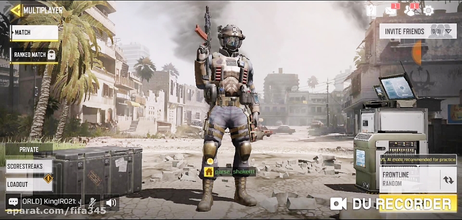 گیم پلی من از call of duty mob...