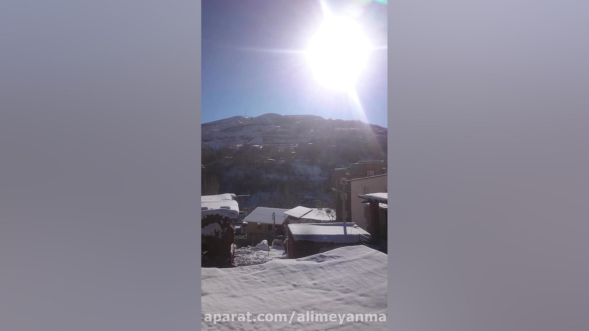 تابلوی نقاشی زیبای زمستان