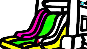Bouncy Castle Coloring Page fo...