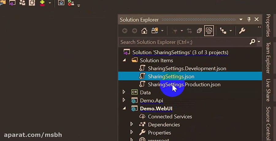 Sharing Files Settings in ASP NET Core 3.1 Preview 1.0