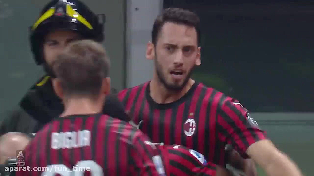 خلاصه بازی آث میلان 2  2 لچه ه...