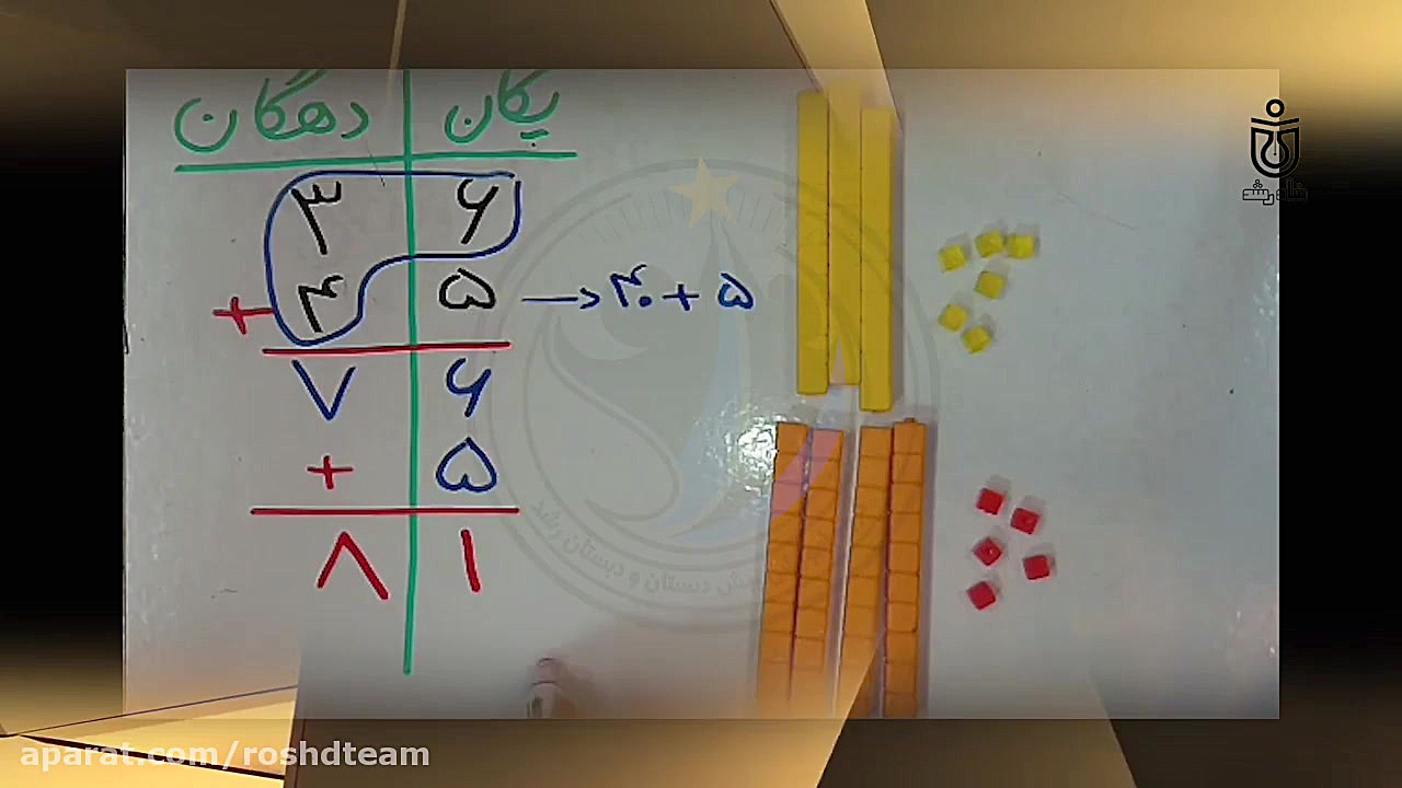 جمع و تفریق اعداد دو رقمی به ر...