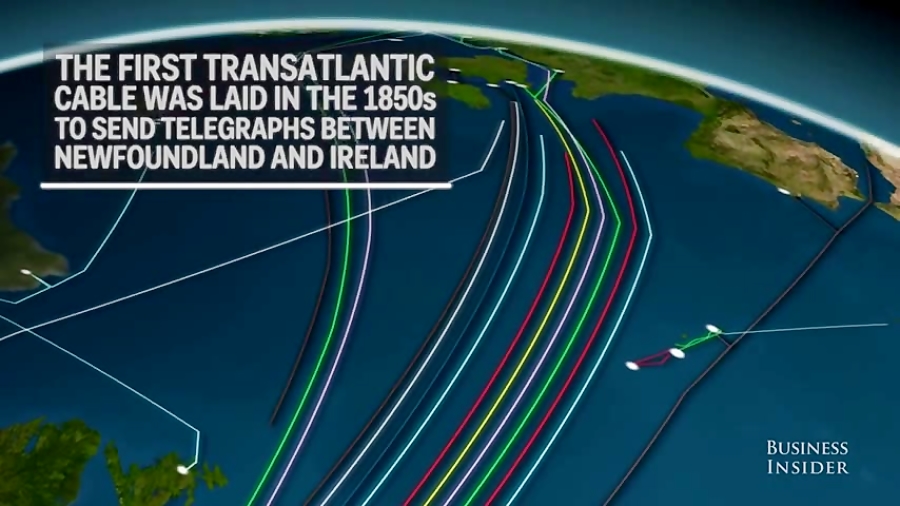 Animated Map of the World's Undersea Internet Cables