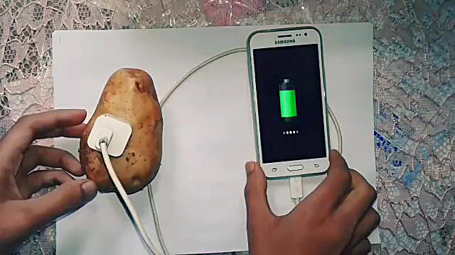 آموزش شارژ گوشی با سیب زمینی
