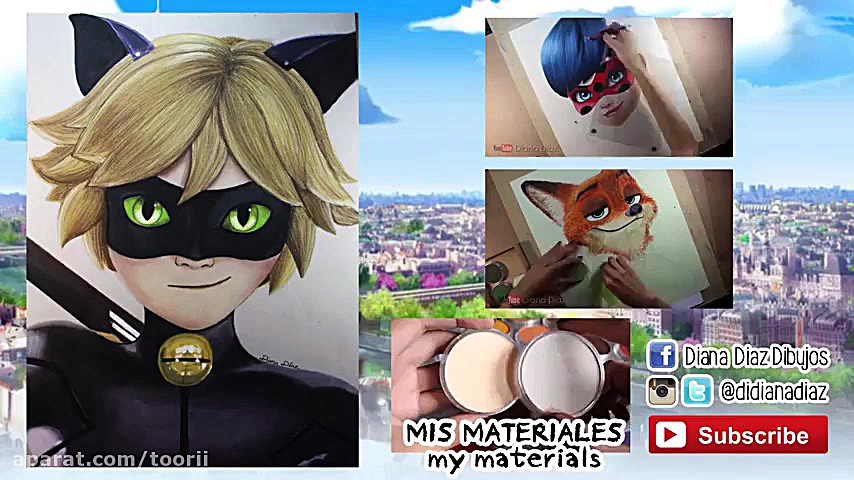 اموزش نقاشی کت نوار