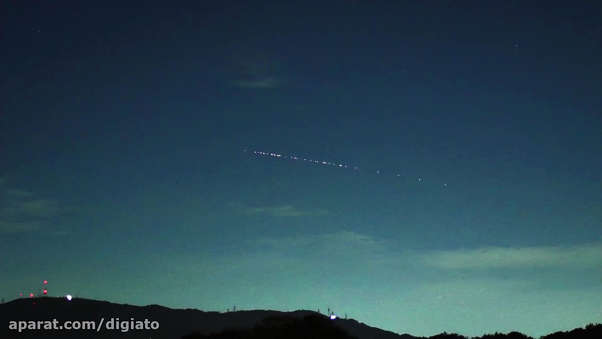 رقص نور ماهواره های استارلینک...