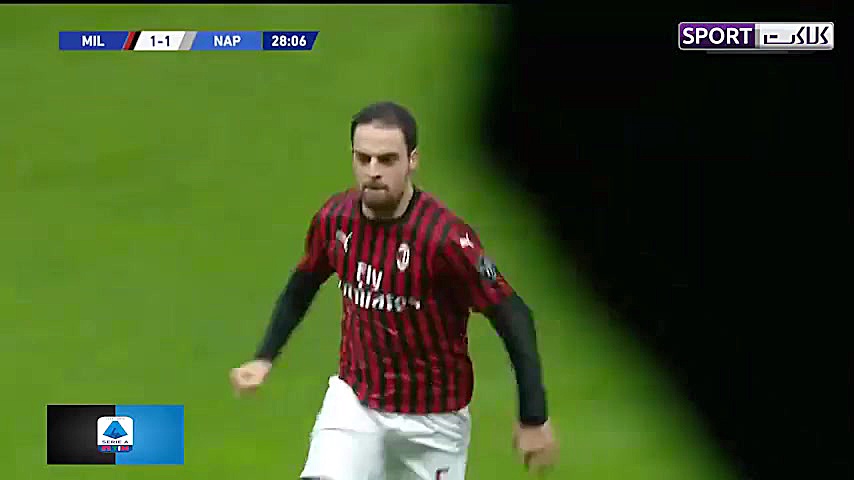 خلاصه بازی آث میلان 1 1 ناپولی