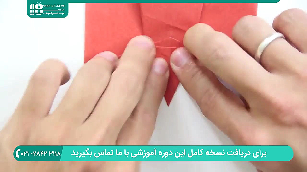 اوریگامی بچه فیل ساده با کاغذ...
