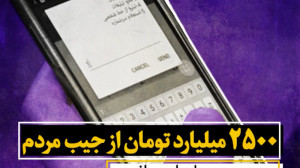 2500 میلیارد تومان از جیب مردم