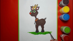 آموزش نقاشی کارتونی  گوزن