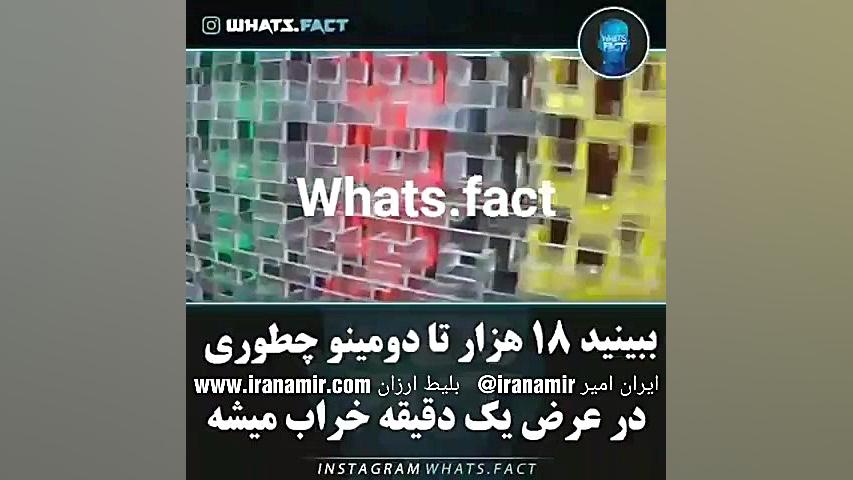 ببینید ۱۸ هزارتا دومینو در عرض...
