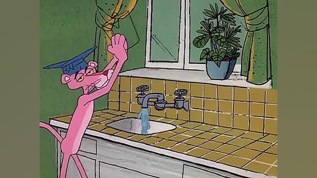 کارتون پلنگ صورتی ساعت خواب