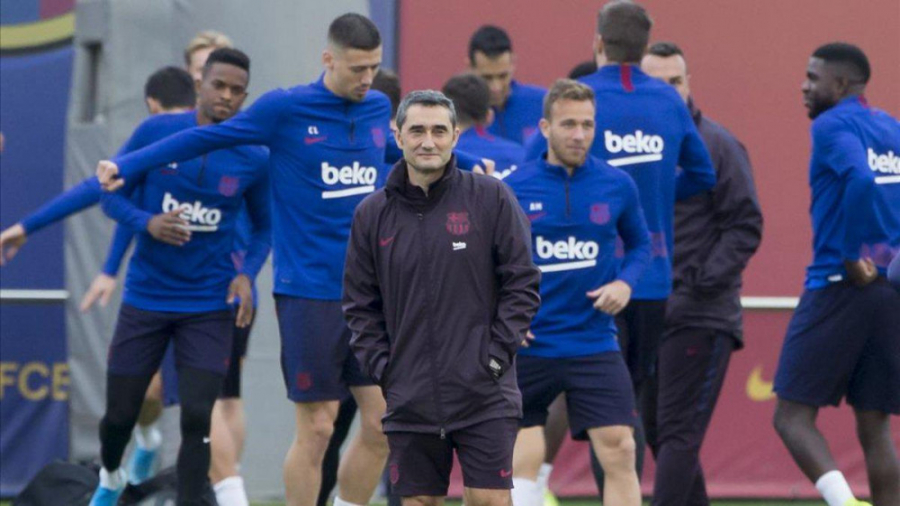 آخرین تمرین بارسلونا قبل از با...