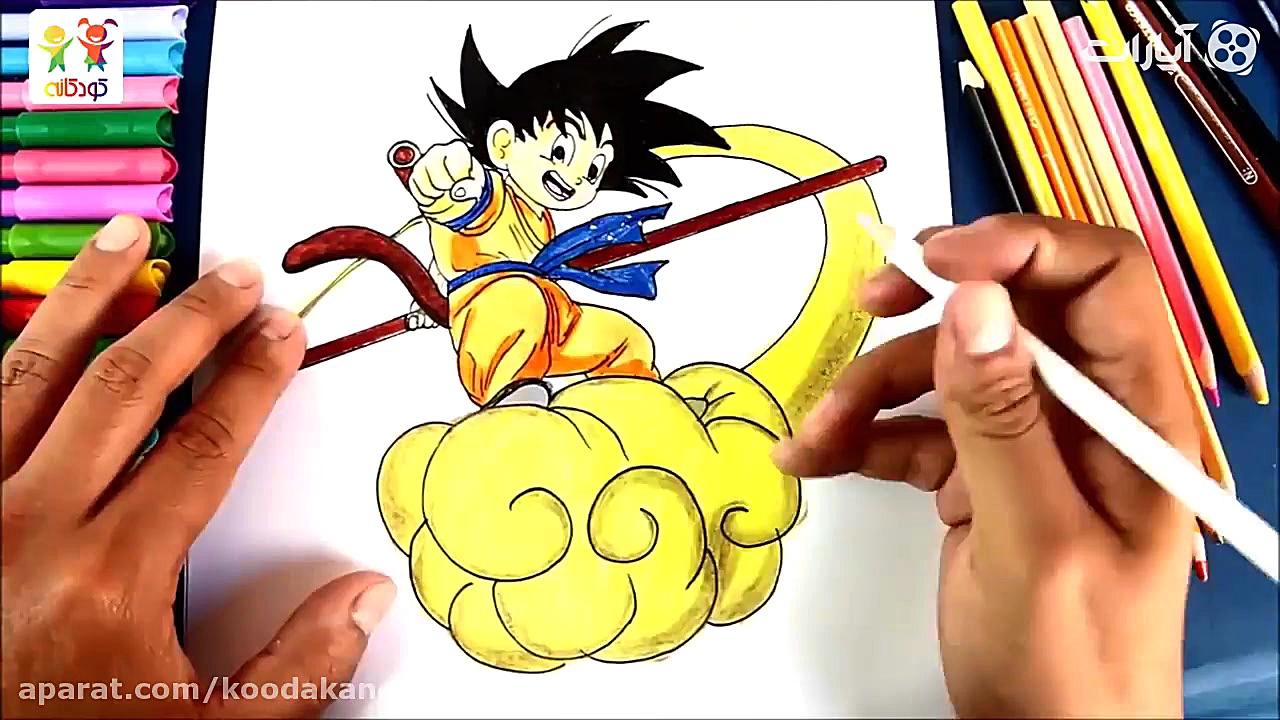 آموزش نقاشی گوکو و ابر پرنده...