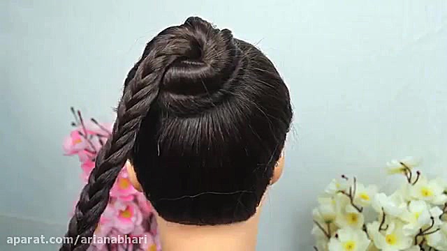 آموزش شینیون عروس ایرانی