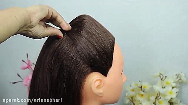 آموزش شینیون عروس مدل ایرانی 4