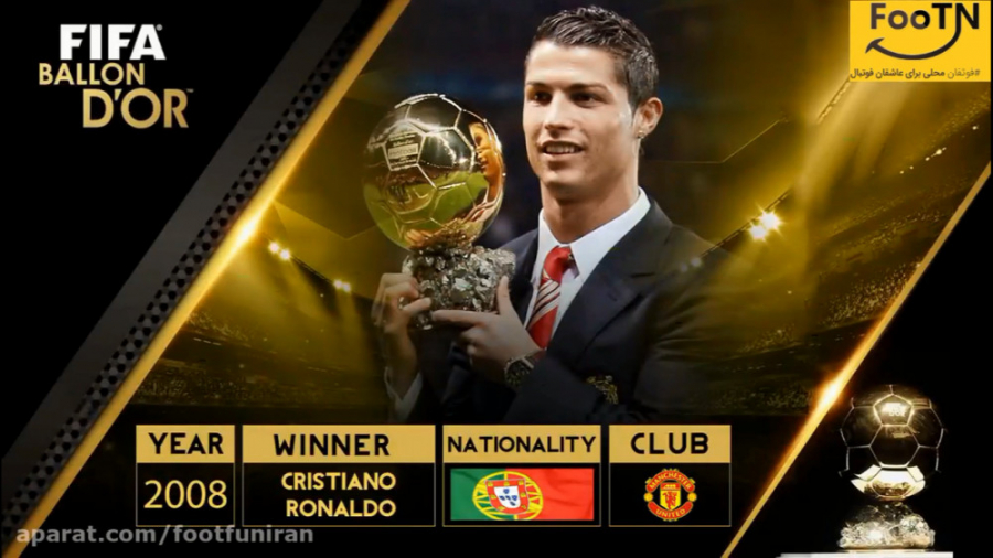 برندگان توپ طلا از سال 1956 تا...