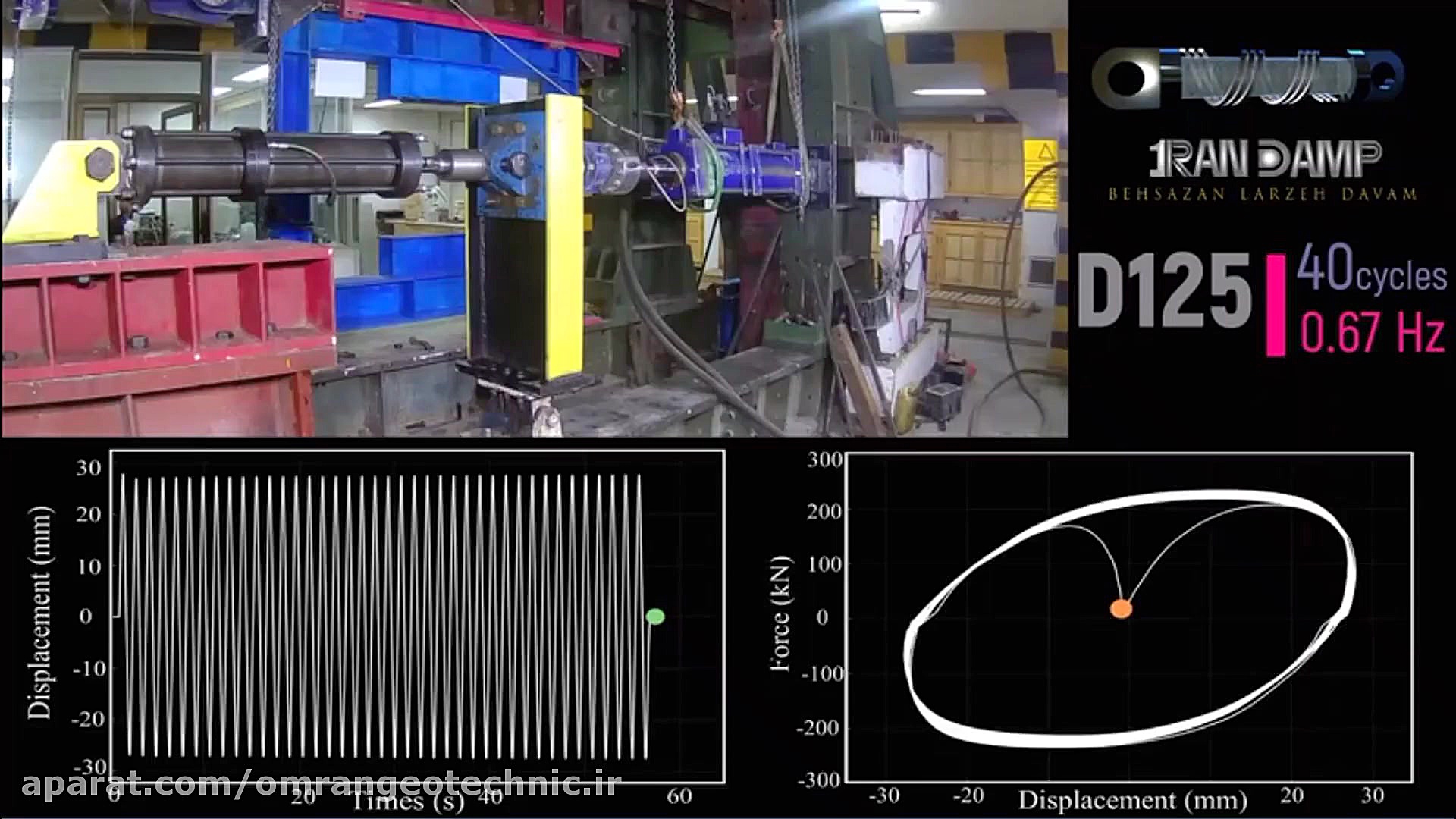 فیلم آزمایش میراگر ویسکوز غیرخ...