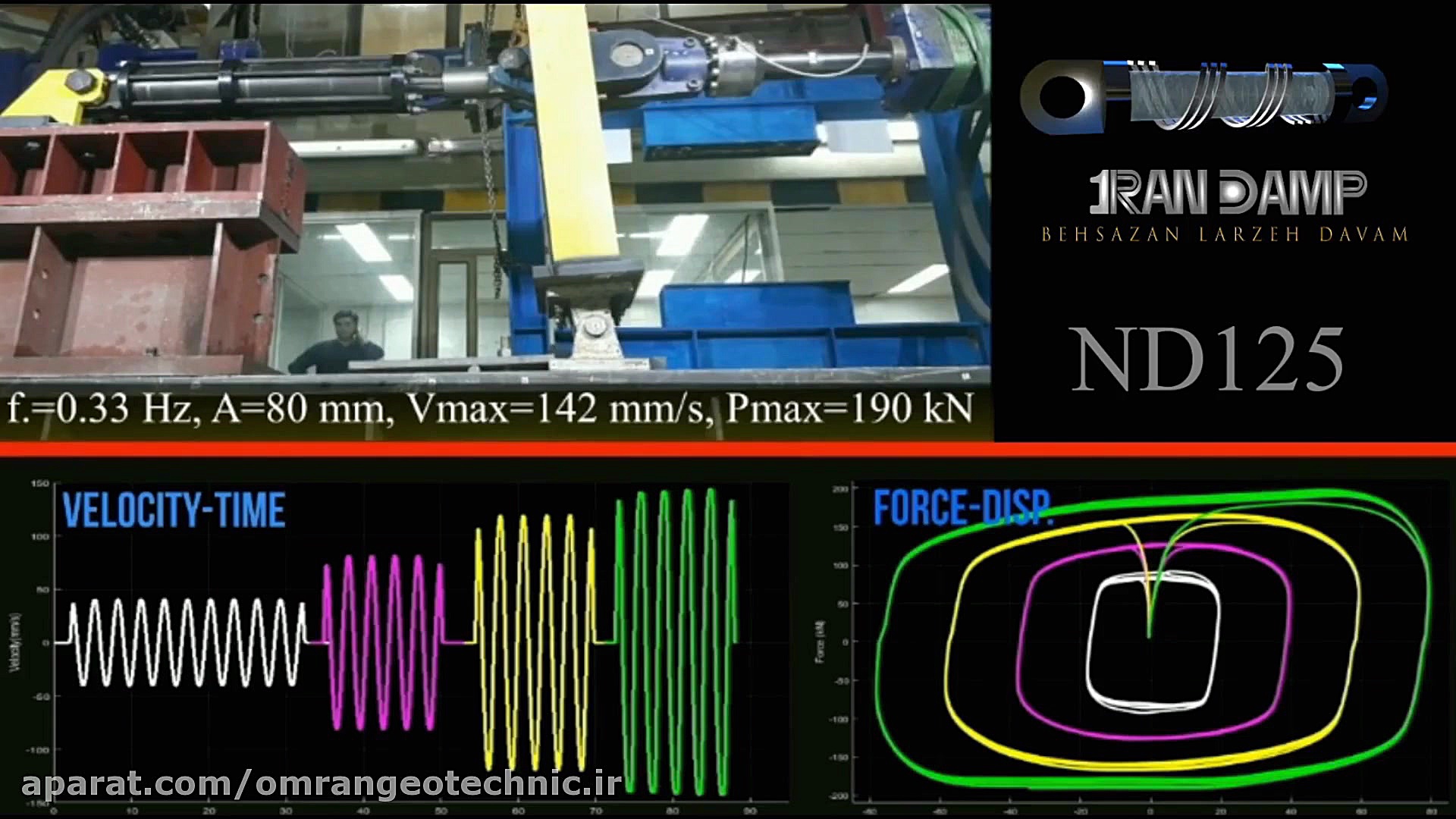 فیلم تست میراگر ویسکوز خطی ایر...