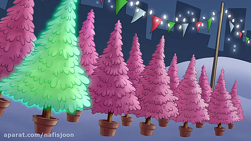 کارتون پلنگ صورتی  کریسمس