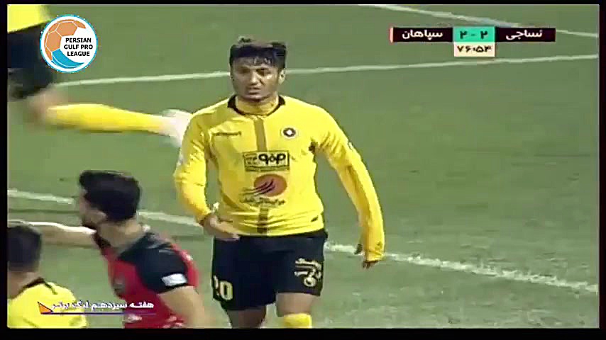 خلاصه بازی نساجی 2 2 سپاهان (ل...