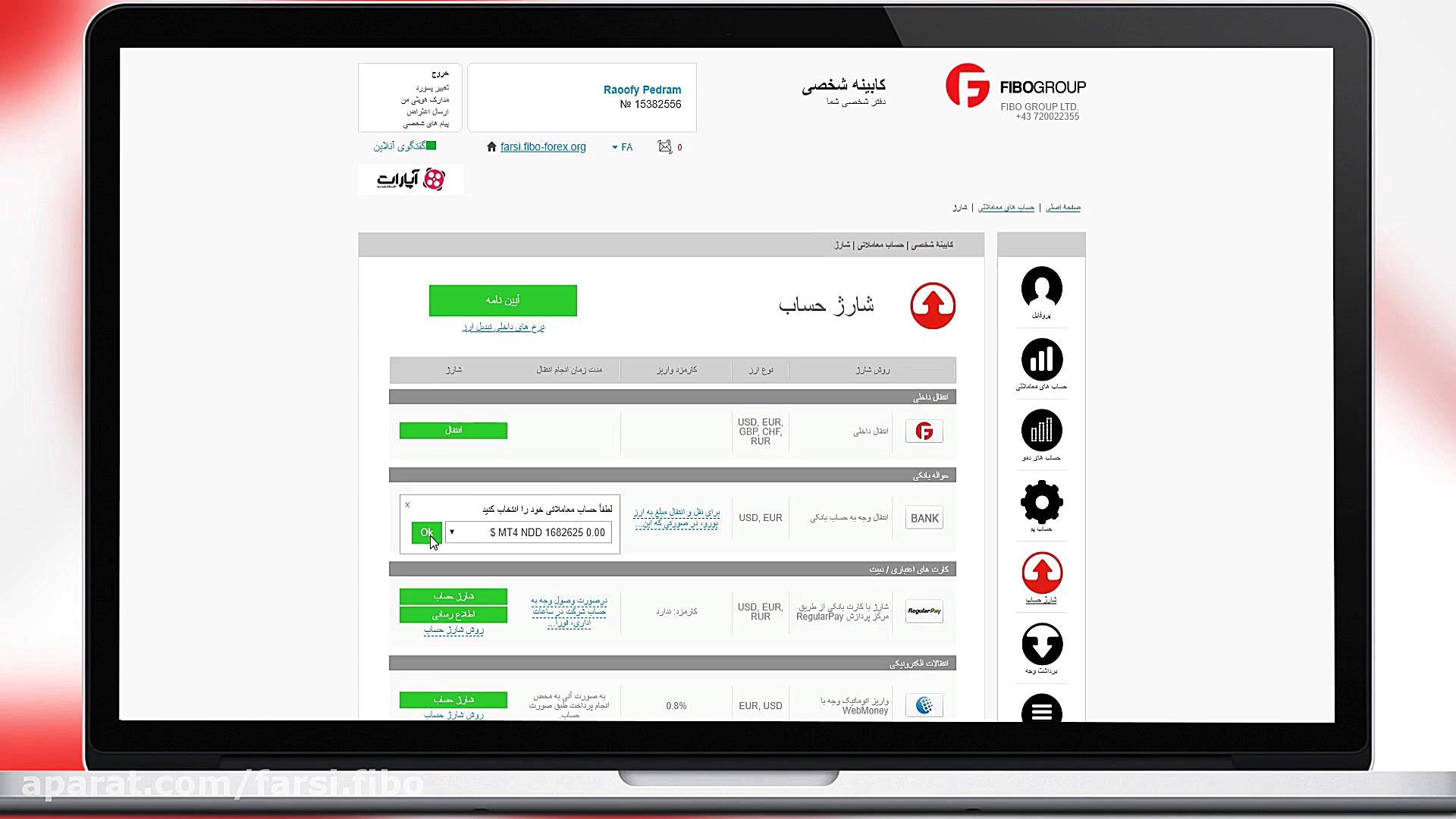 بازگشایی حساب تجاری فیبوگروپ
