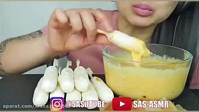 چالش فود اسمر خوردن پنیر با پن...