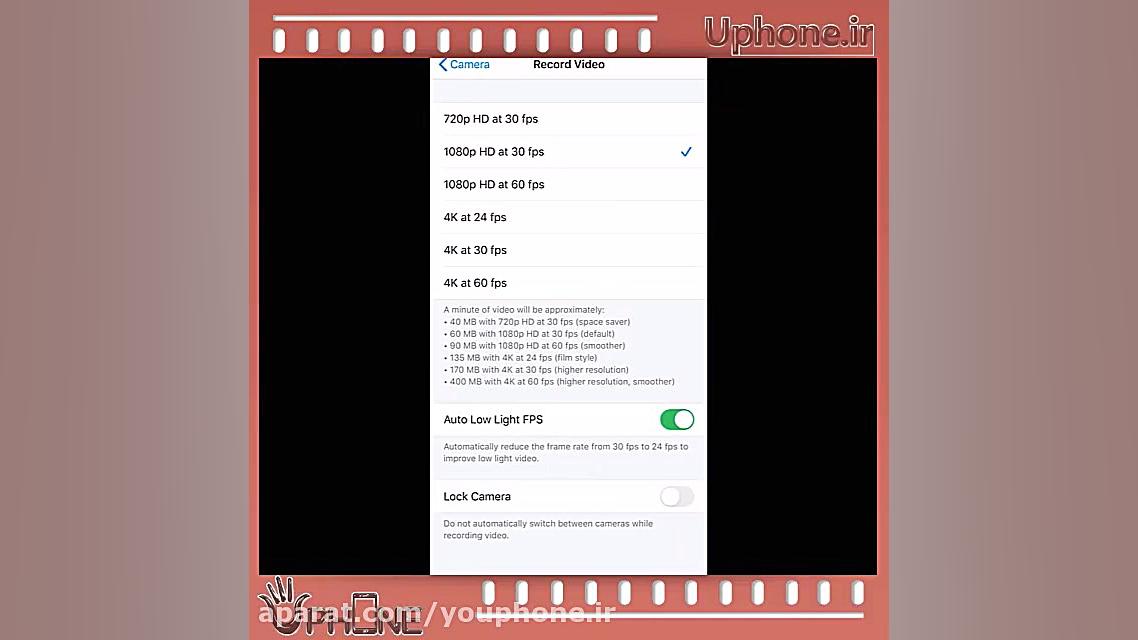 فیلمبرداری با کیفیت 4k