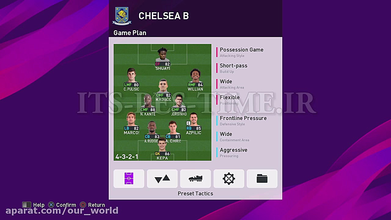 بهترین گیم پلن تیم چلسی در PES...