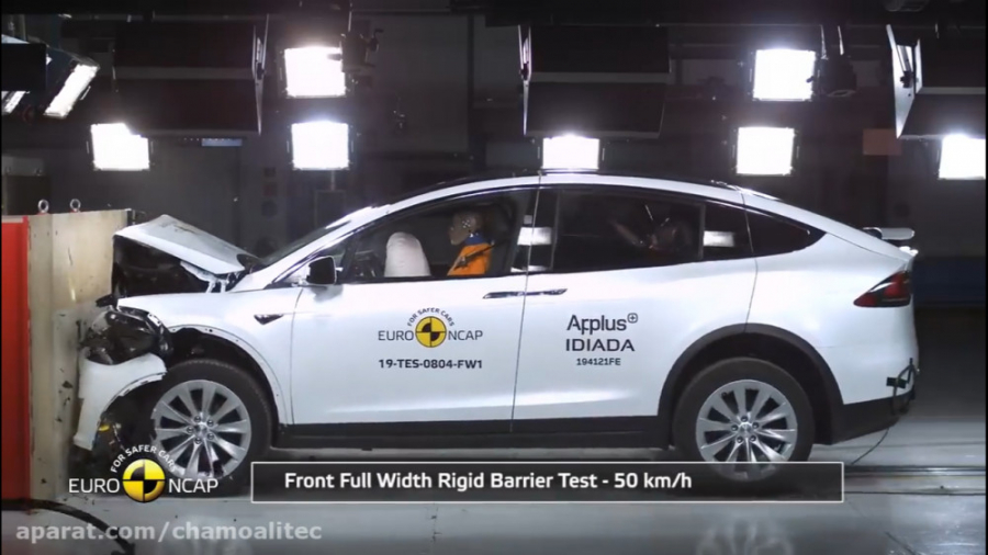 تست تصادف خودروی تسلا مدل ایکس...