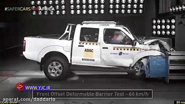 تست تصادف نیسان پیکاپ