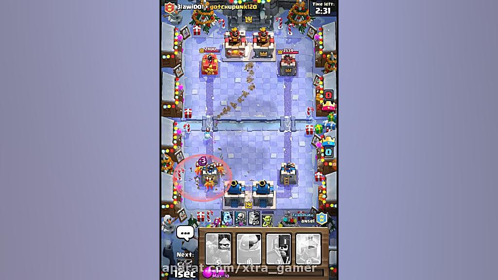 چلنج کلش رویال(giant snowball...