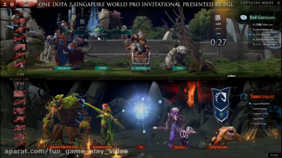 dota2 eg vs liquid on sports