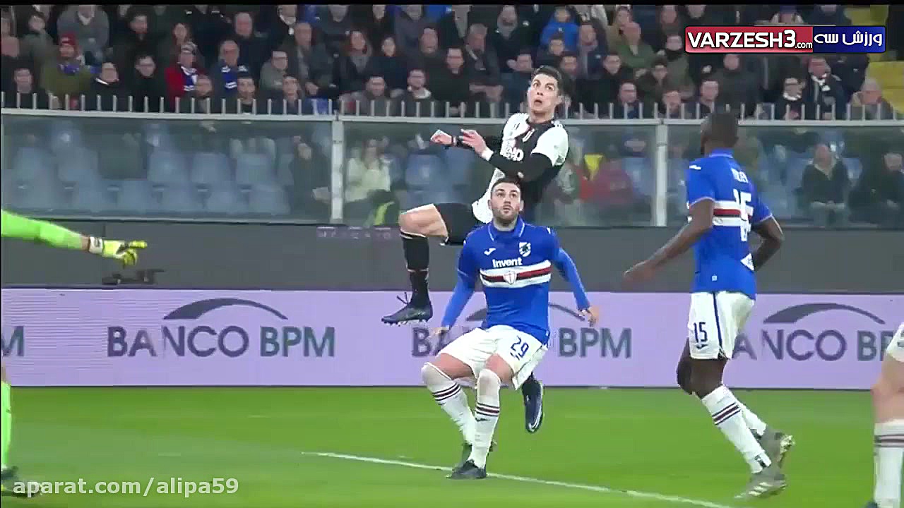 پرش و ضربه سر فوق العاده رونال...