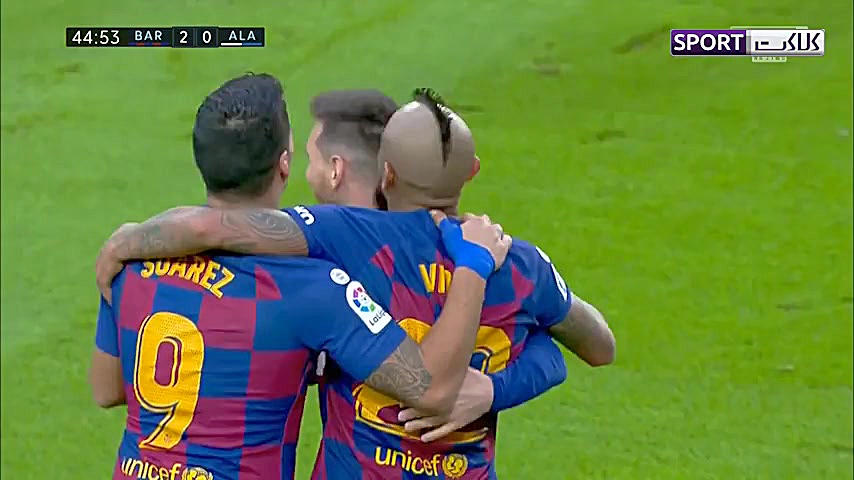 خلاصه بازی بارسلونا 4 1 آلاوس