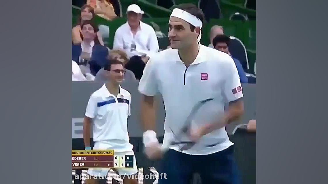 وقتی فدرر سوژه عکاس می شود!