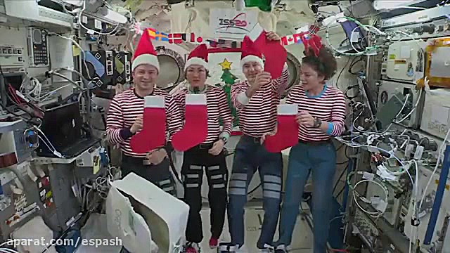 جشن کریسمس در ایستگاه فضایی بی...