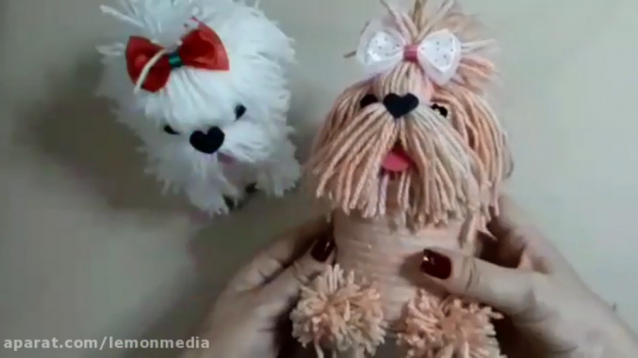 درست کردن سگ کاموایی بامزه