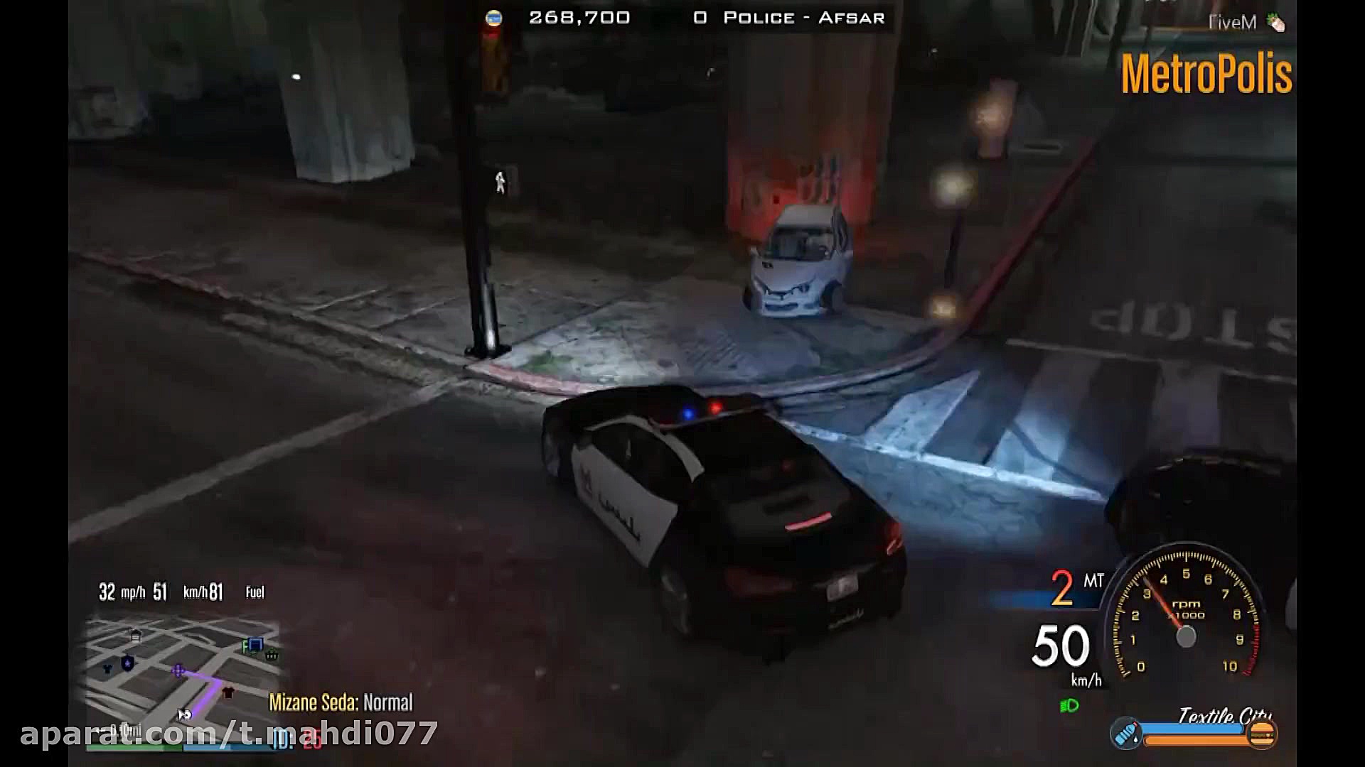 تعقیب و گریز در سطح شهر ماشین...