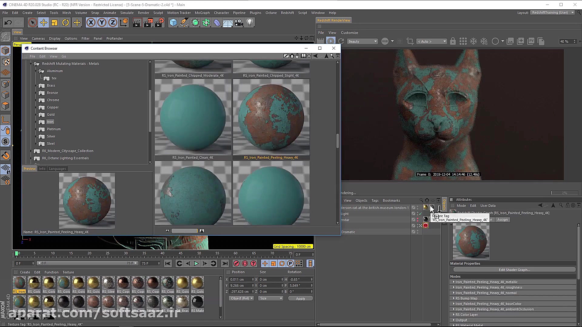 متریال های فلز Redshift برای C...