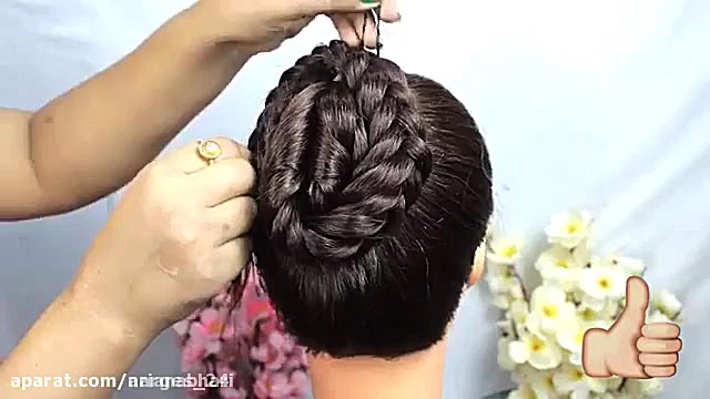 آموزش شینیون عروس مدل ایرانی 3...