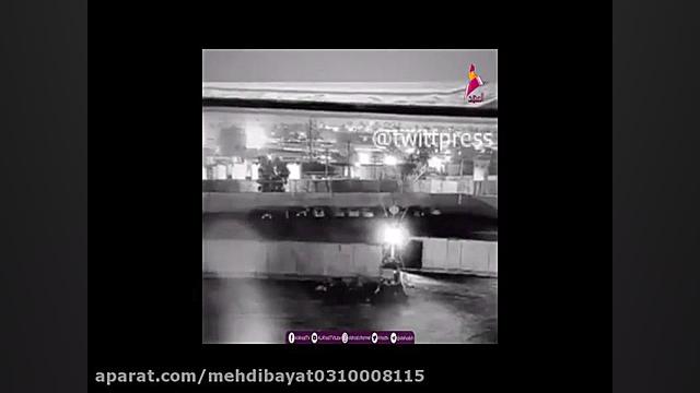 لحظه شلیک موشک به خودرو حاج قا...