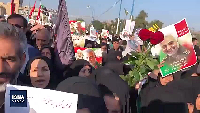 تشییع پیکر سردار سلیمانی در اه...