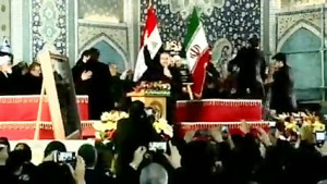 ورود پیکرهای مطهر شهدا به صحن...