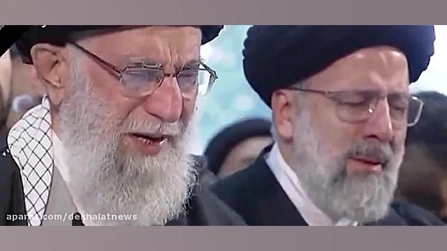 اقامه نماز رهبر انقلاب بر بالی...